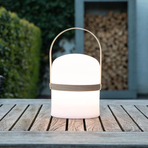 Lucide JOE - Rechargeable Table lamp Outdoor - Battery - Ø 14,5 cm - LED Dim. - 1x3W 3200K - IP44 - 3 StepDim - White - ambiance 5